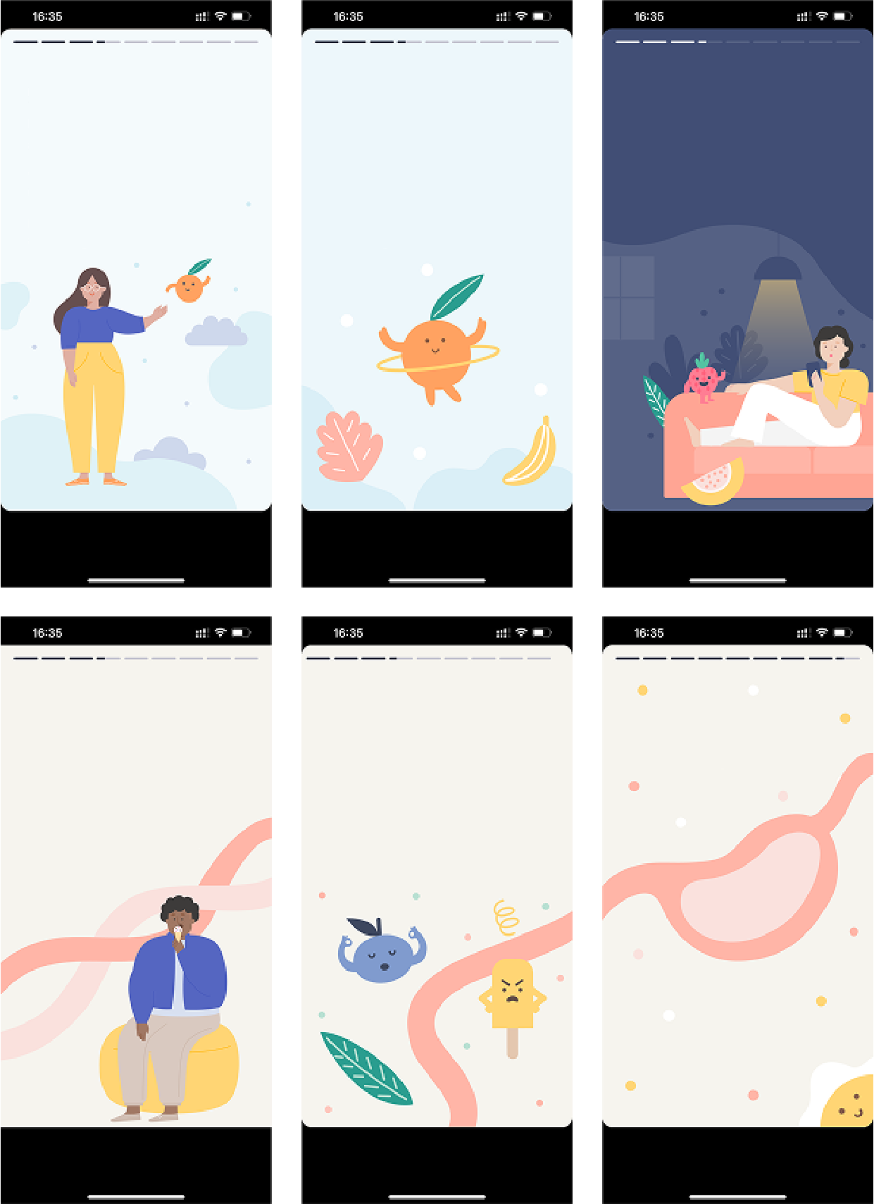 Style 1 screens for user testing