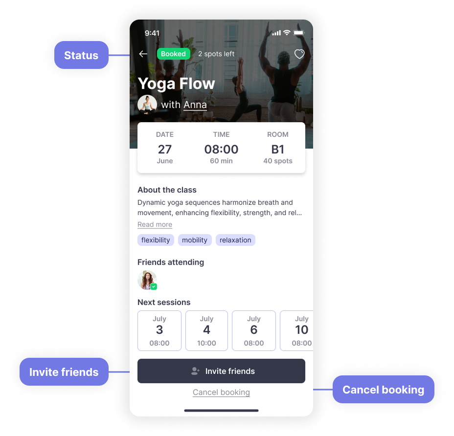 Invite screen